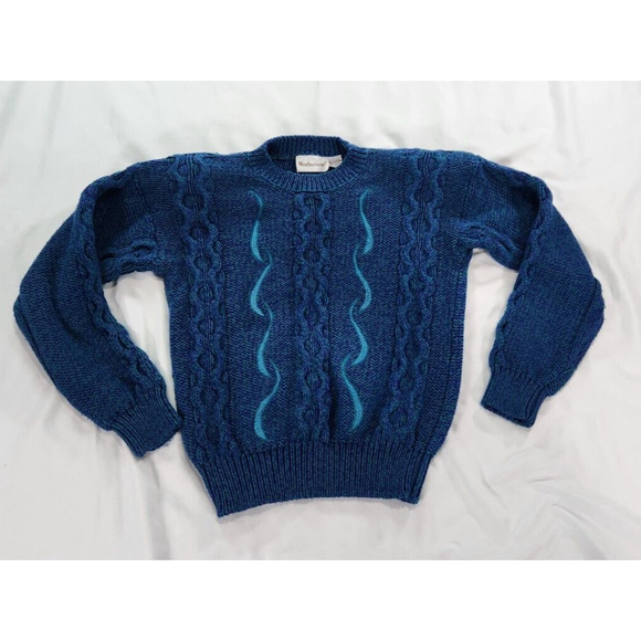 Weathervane Women’s Small Mohair Blend Knit Sweater Bright Blue - Picture 1 of 5